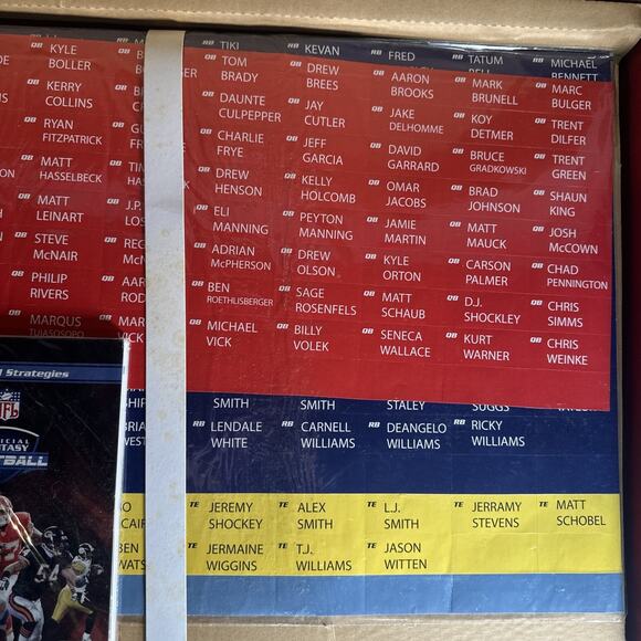 Vintage NFL Official Fantasy Football Draft Kit New Open Box - Picture 7 of 8